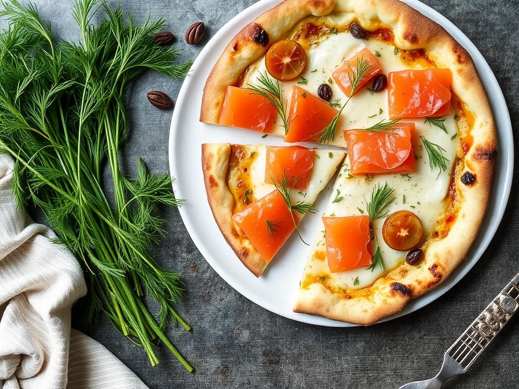 Пицца с лососем и укропом: лёгкость океана