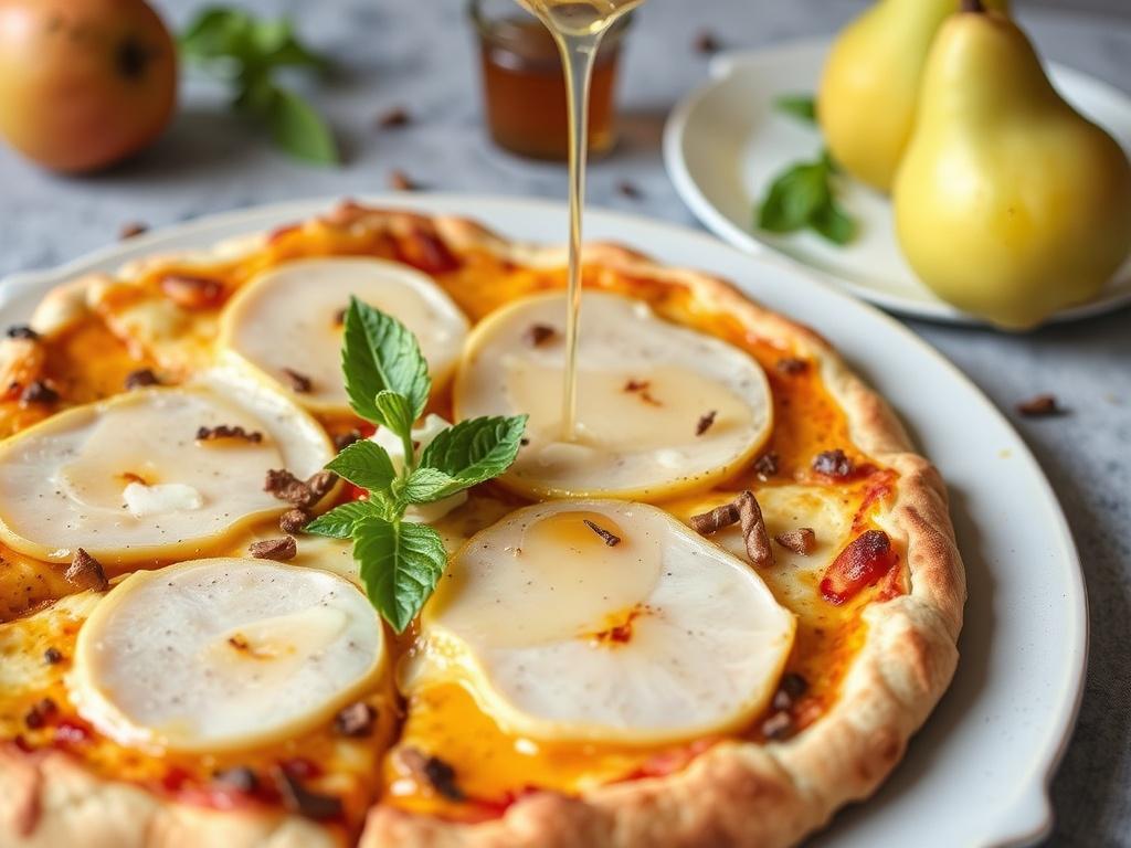 Пицца с грушей и мёдом: сладкий десерт на тонком тесте, который удивит друзей