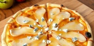 Пицца с грушей, мёдом и голубым сыром: десертное наслаждение