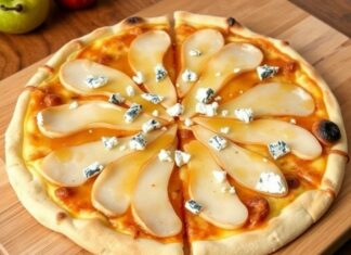 Пицца с грушей, мёдом и голубым сыром: десертное наслаждение