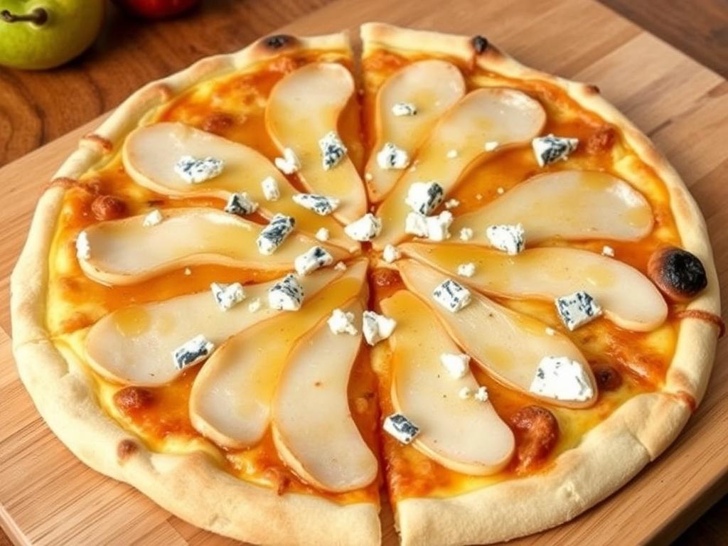 Пицца с грушей, мёдом и голубым сыром: десертное наслаждение