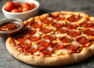 Пицца с пепперони и соусом барбекю: американский микс