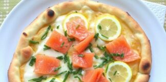 Пицца с лососем и лимонной цедрой: скандинавский шик
