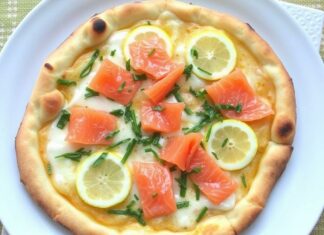 Пицца с лососем и лимонной цедрой: скандинавский шик
