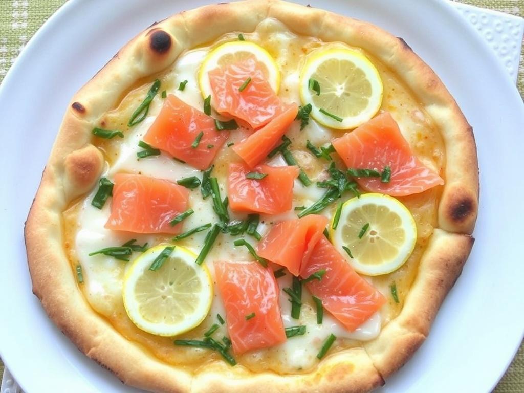 Пицца с лососем и лимонной цедрой: скандинавский шик