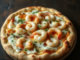 Пицца с креветками и чесноком: морской аромат и пикантность
