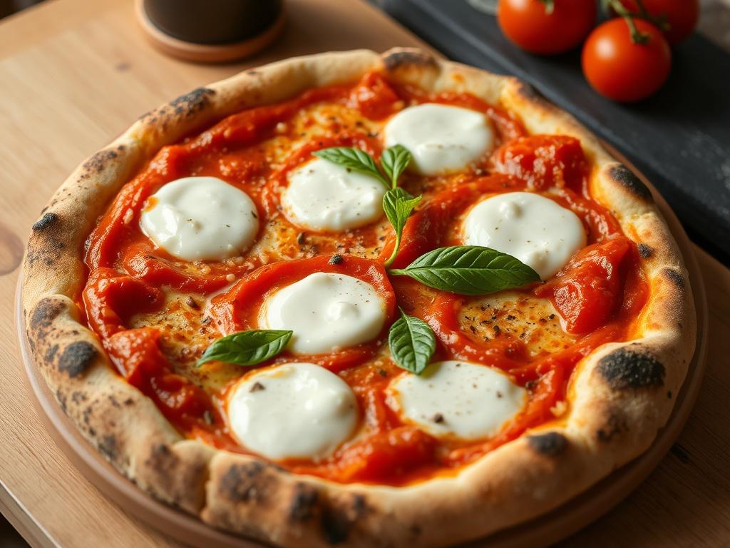Пицца с моцареллой и томатным соусом: простота Италии в каждом кусочке