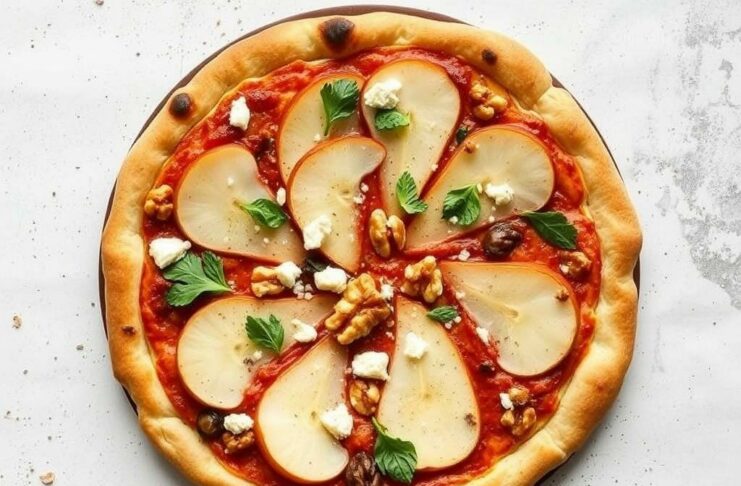 Пицца с грушей, горгонзолой и грецкими орехами: изысканное сочетание