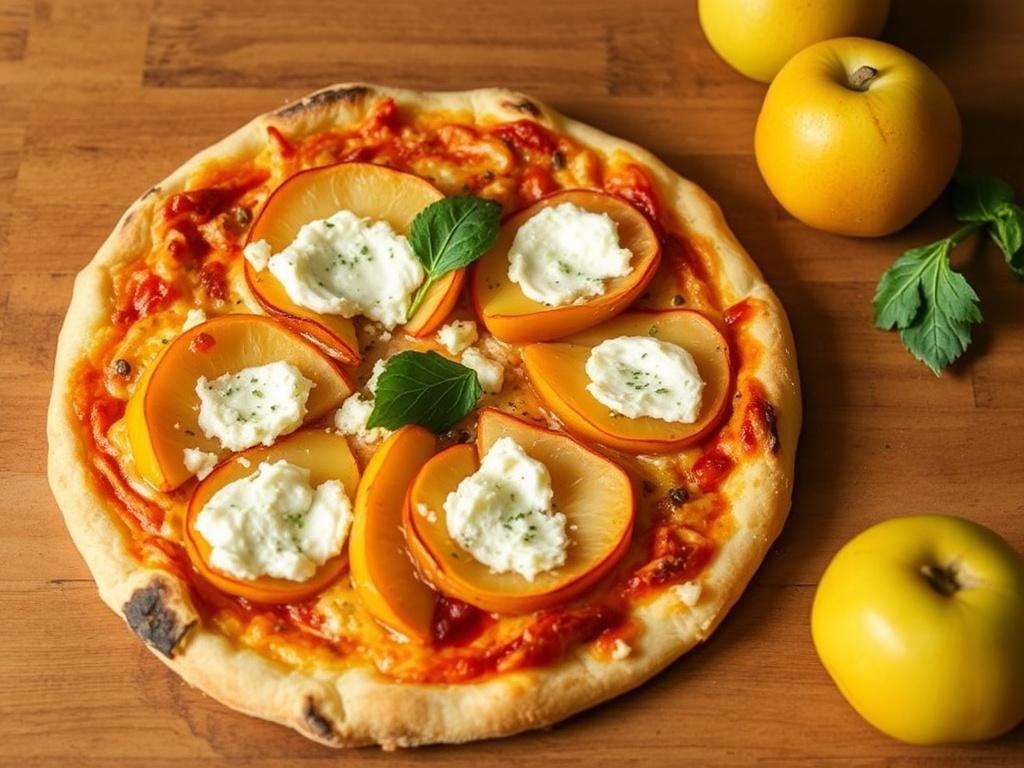 Пицца с айвой и горгонзолой: сладковато-солёная фантазия на тесте