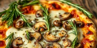 Пицца с шампиньонами и розмарином: лесной вкус с итальянским акцентом