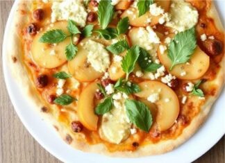 Пицца с айвой и горгонзолой: осенний вкус