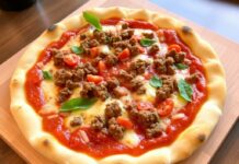 Пицца с говяжьим фаршем и томатным соусом: сытный ужин, который дарит уют дому Пицца с говяжьим фаршем и томатным соусом: сытный ужин, который дарит уют дому