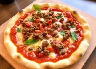 Пицца с говяжьим фаршем и томатным соусом: сытный ужин, который дарит уют дому