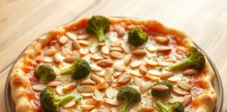 Пицца с миндалем и брокколи: зелёный акцент на тонком тесте, который покорит даже самых привередливых
