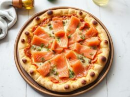 Пицца с лососем и лимонной цедрой: скандинавский шик на вашей кухне
