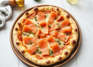 Пицца с лососем и лимонной цедрой: скандинавский шик на вашей кухне