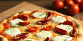 Пицца с моцареллой и вялеными томатами: глубина вкуса