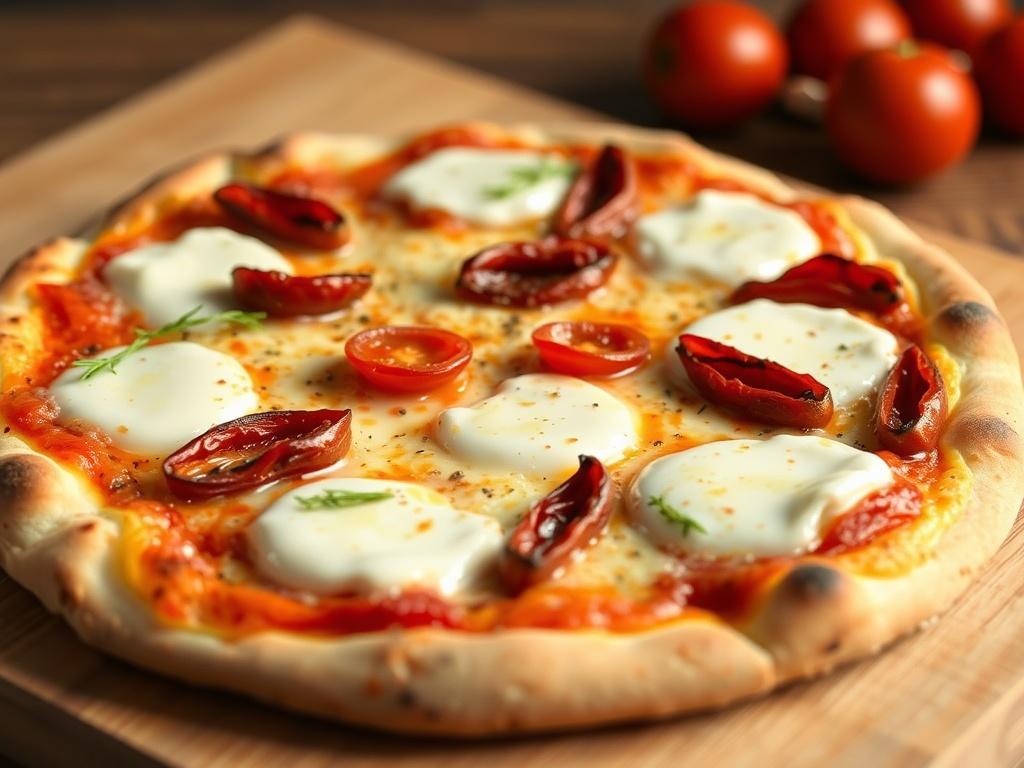 Пицца с моцареллой и вялеными томатами: глубина вкуса