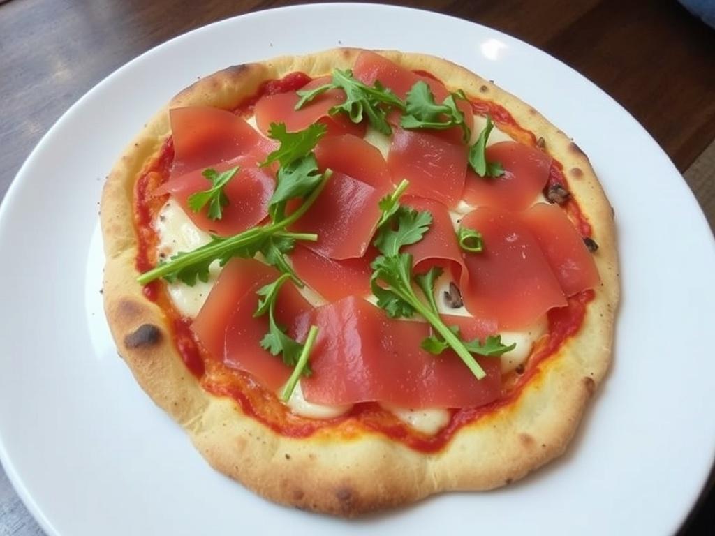Пицца с карпаччо и рукколой: летний вкус на тонком тесте