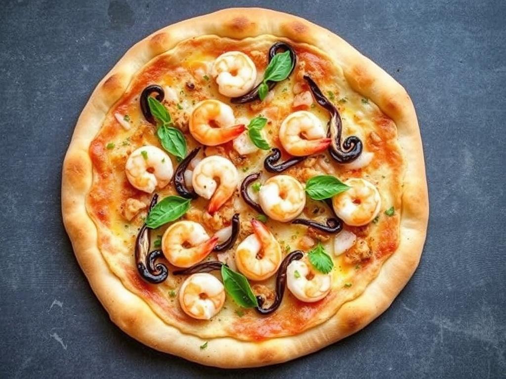 Пицца с морепродуктами: рецепт с креветками и кальмарами