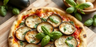 Пицца с баклажанами и базиликом: летний аромат