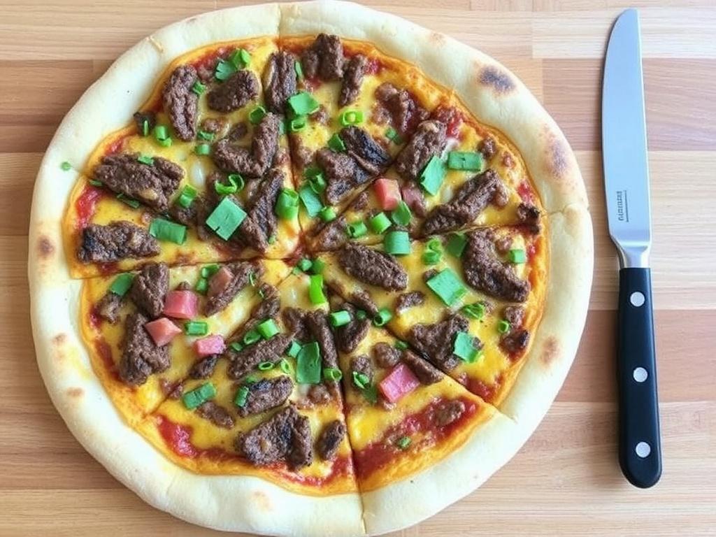 Пицца с говядиной и горчицей: пикантный мясной вариант