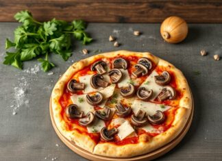 Пицца с шампиньонами и пармезаном: классический итальянский вкус