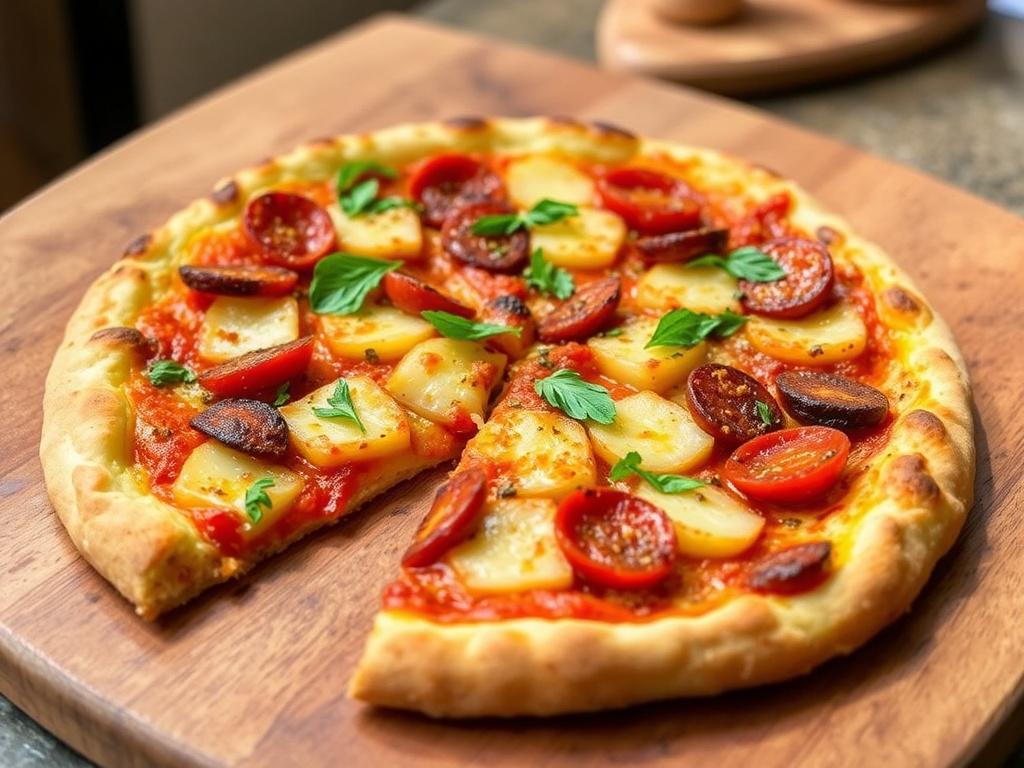 Пицца с чоризо и картофелем: сытный испанский ужин в кругу семьи