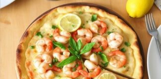 Пицца с креветками и лимоном: морская свежесть для лёгкого ужина