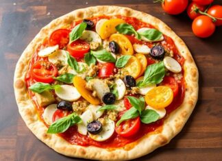 Пицца на лаваше с овощами: быстрый рецепт без замешивания теста