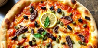 Пицца с анчоусами, каперсами и лимоном: классический неаполитанский вкус