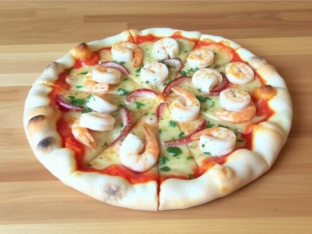 Пицца с креветками и чесноком: морской аромат на вашем столе