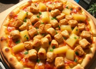 Пицца с курицей и ананасами: гавайский вариант для настроения