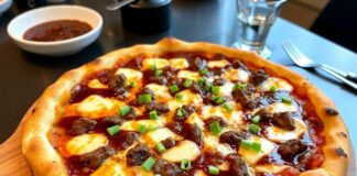 Пицца с говядиной и соусом деми-гляс: ресторанный уровень дома