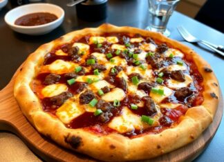 Пицца с говядиной и соусом деми-гляс: ресторанный уровень дома