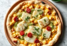 Пицца с палтусом в лимонном соусе: лёгкость моря Пицца с палтусом в лимонном соусе: лёгкость моря