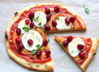 Пицца с камамбером и клюквой: французский шик