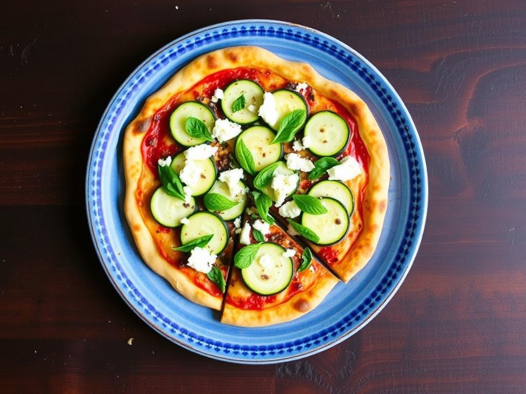 Пицца с цукини, фетой и мятой: лёгкий летний ужин