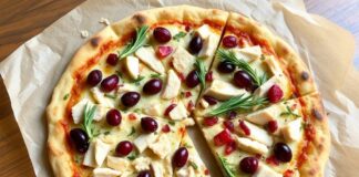 Пицца с индейкой, клюквой и розмарином: праздничный рецепт с нотками леса