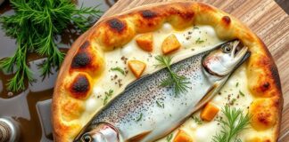 Пицца с форелью и укропом: свежесть реки