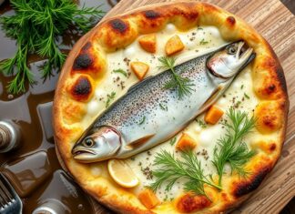 Пицца с форелью и укропом: свежесть реки