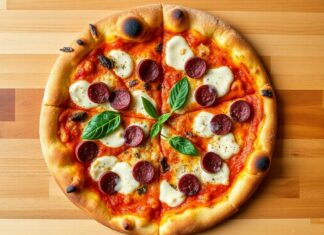 Пицца с паприкой и чоризо: испанский колорит