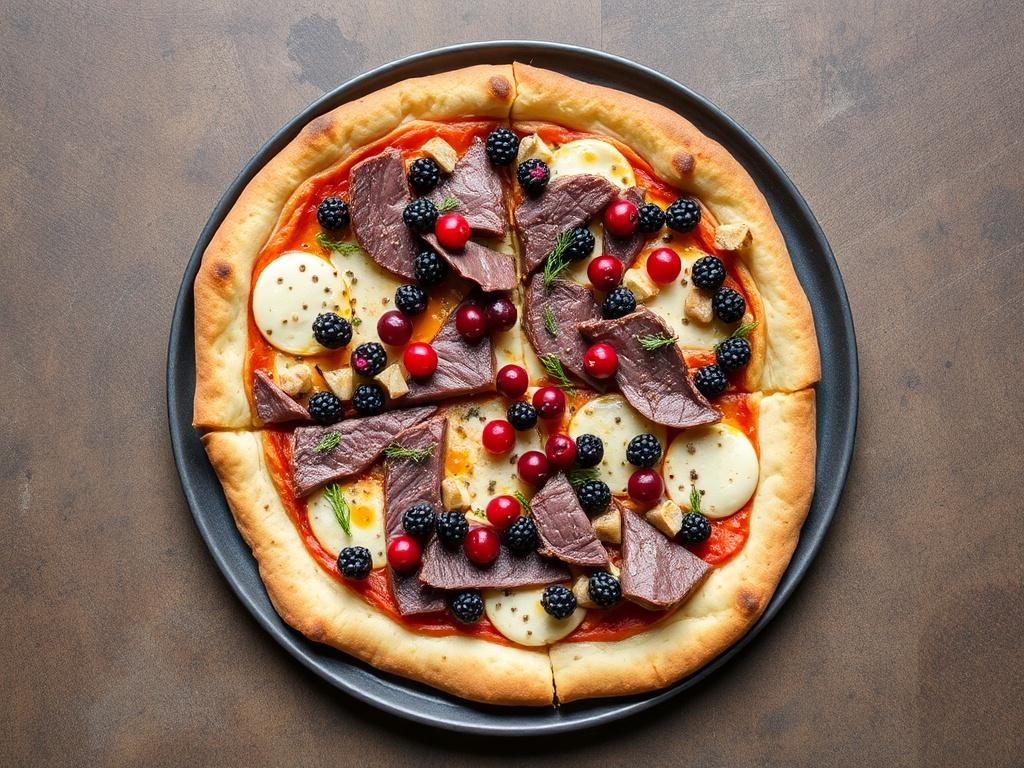 Пицца с олениной и брусникой: северное вдохновение на обычной кухонной сковороде