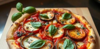 Пицца с баклажанами, томатами и базиликом: итальянский стиль с душой