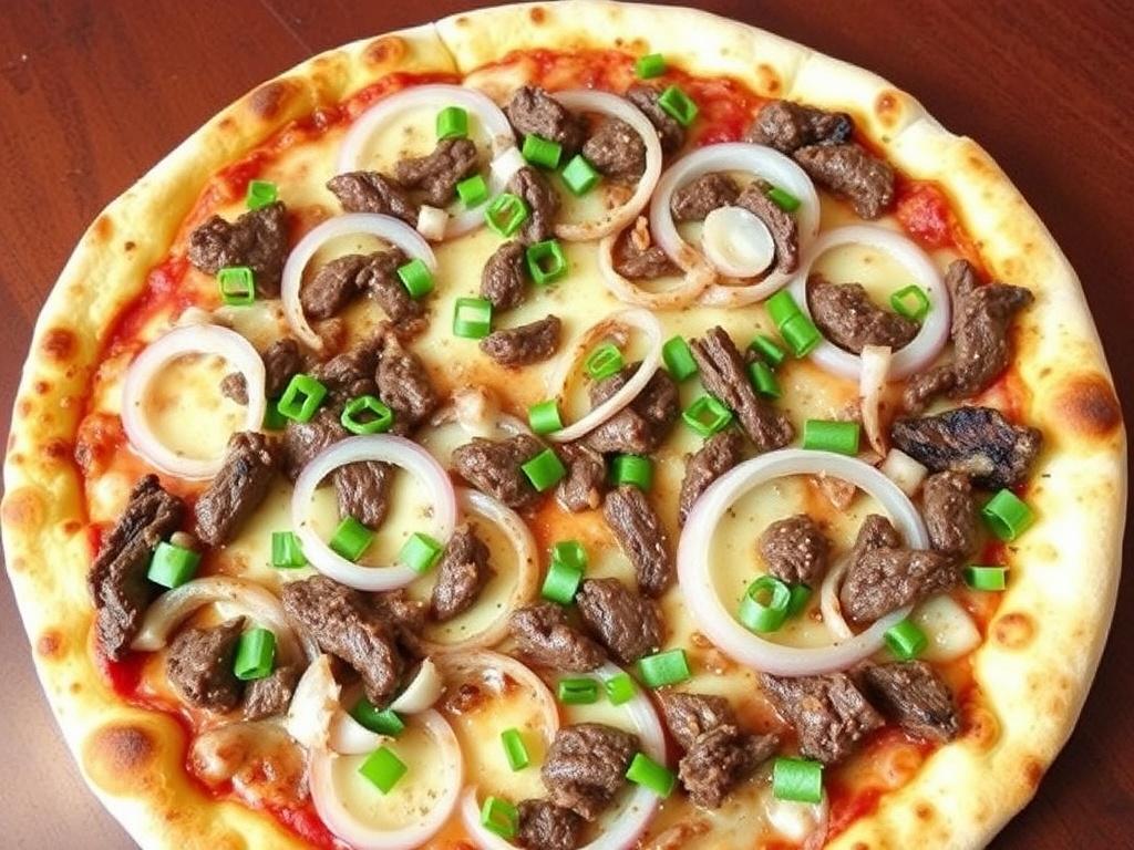 Пицца с говядиной и луком: классический мясной вариант