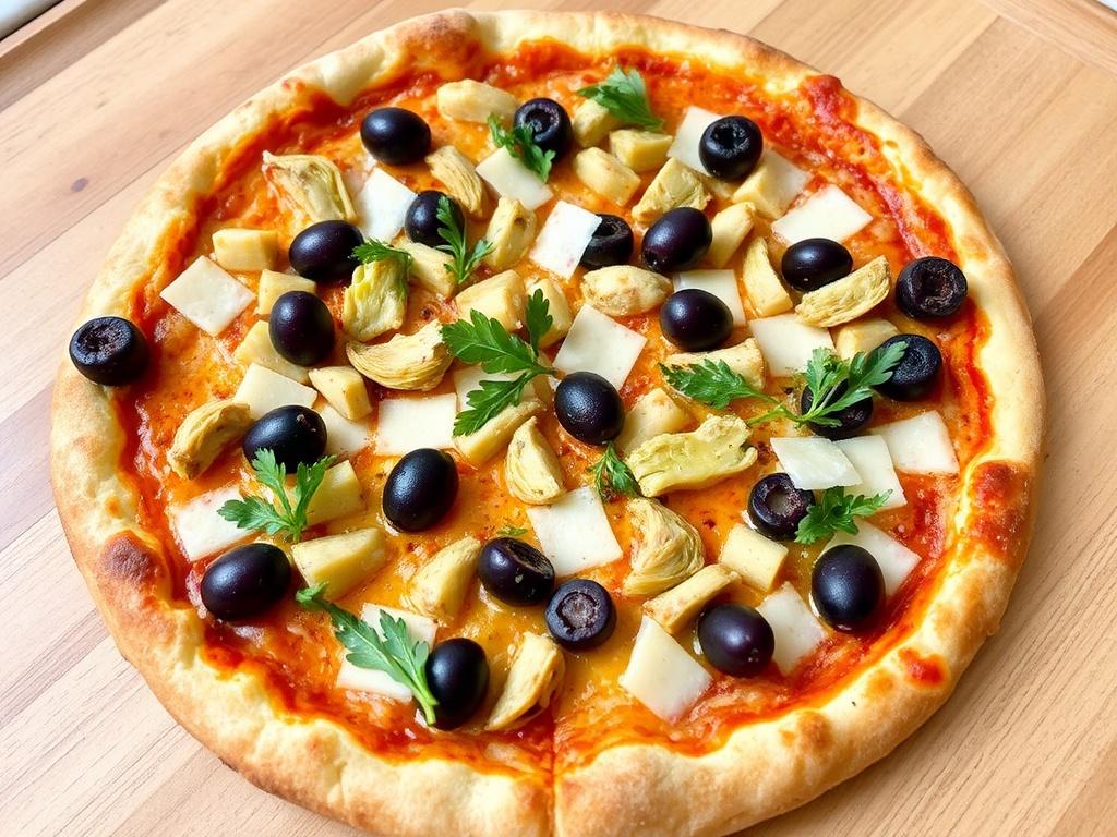 Пицца с артишоками, оливками и пармезаном: средиземноморская классика
