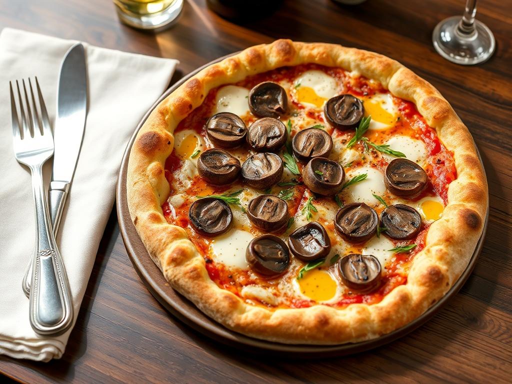 Пицца с грибами портобелло и трюфельным маслом: ресторанный уровень прямо на вашей кухне