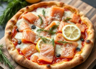 Пицца с лососем, укропом и лимонным соком: скандинавская свежесть