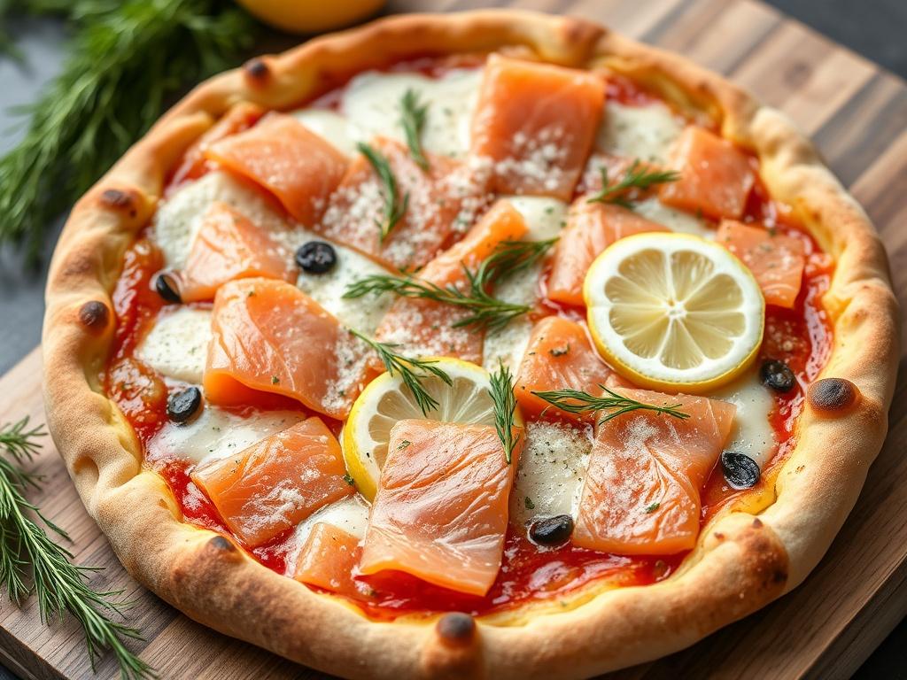 Пицца с лососем, укропом и лимонным соком: скандинавская свежесть