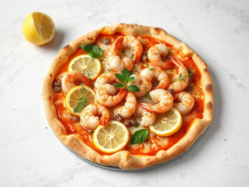 Пицца с креветками и лимоном: морская свежесть на вашем столе